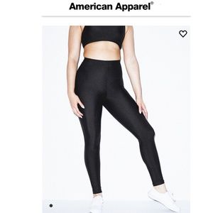 American Apparel Nylon Tricot Leggings Black Sm.